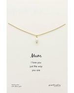 Load image into Gallery viewer, Petals Australia Gold Mum Mini Pearl Necklace
