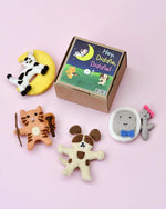 Load image into Gallery viewer, Tara Treasures Felt Finger Puppet Set of 4 - Hey Diddle Diddle
