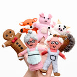 Load image into Gallery viewer, Tara Treasures Felt Finger Puppet Set of 7 - The Gingerbread Man
