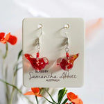 Load image into Gallery viewer, Samantha Abbott Glass Earrings - Drop Bird 
