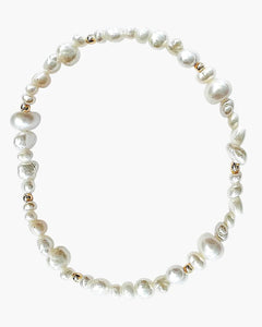 Petals Australia Gold Multi White Pearl Bracelet