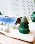 Load image into Gallery viewer, Tara Treasures Felt Play Mat Playscape - Snow Ice Rink (Large)
