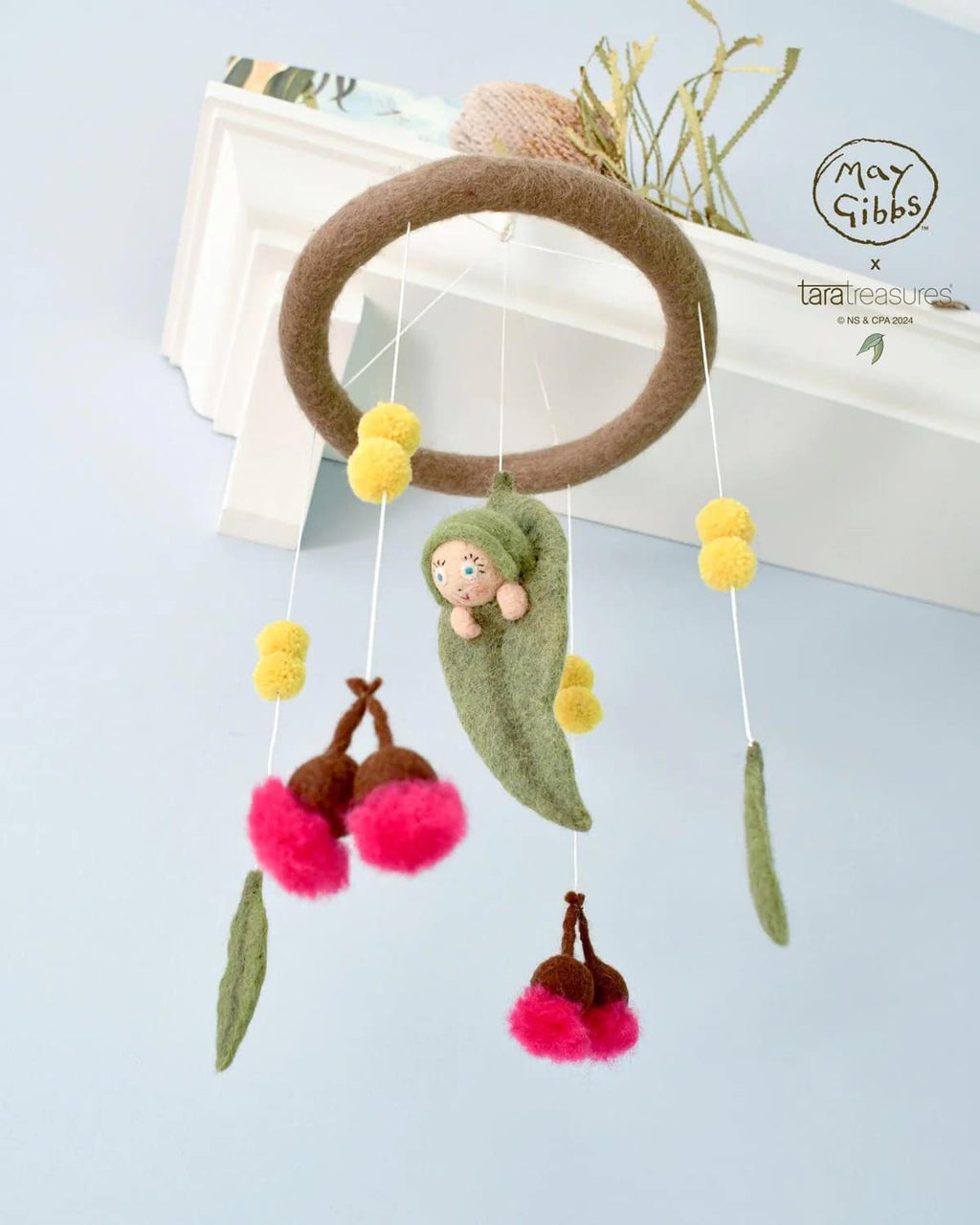 Tara Treasures Felt Nursery Cot Mobile - May Gibbs x Gumnut Baby