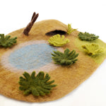 Load image into Gallery viewer, Tara Treasures Felt Play Mat Playscape - Safari
