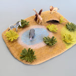 Load image into Gallery viewer, Tara Treasures Felt Play Mat Playscape - Safari
