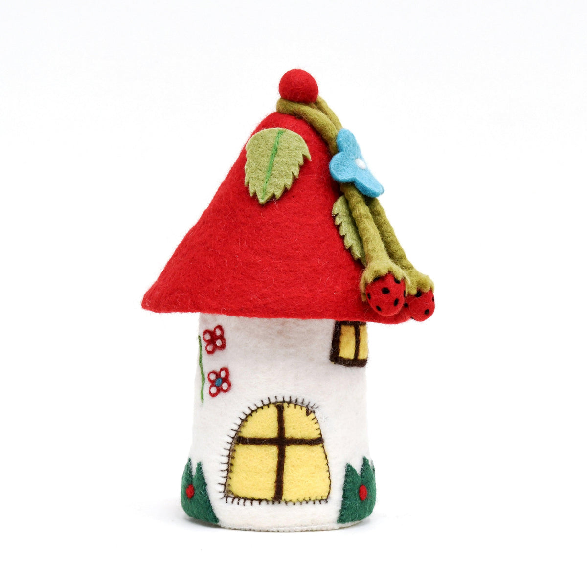 Tara Treasures Felt Fairies & Gnome House - Red Roof