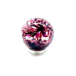 Friendship Ball - Clear & Purple Swirl