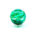 Load image into Gallery viewer, Caravel Friendship Ball - Clear Green &amp; Teal Swirl

