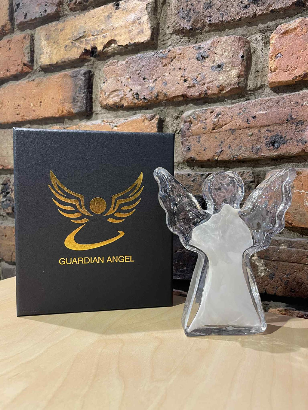 Caravel Glass Guardian Angel - White Irridescent