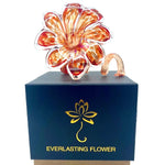 Load image into Gallery viewer, Glass Everlasting Flower - Red &amp; Gold
