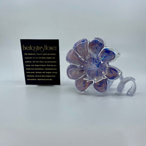 Glass Everlasting Flower - Pink & Blue 