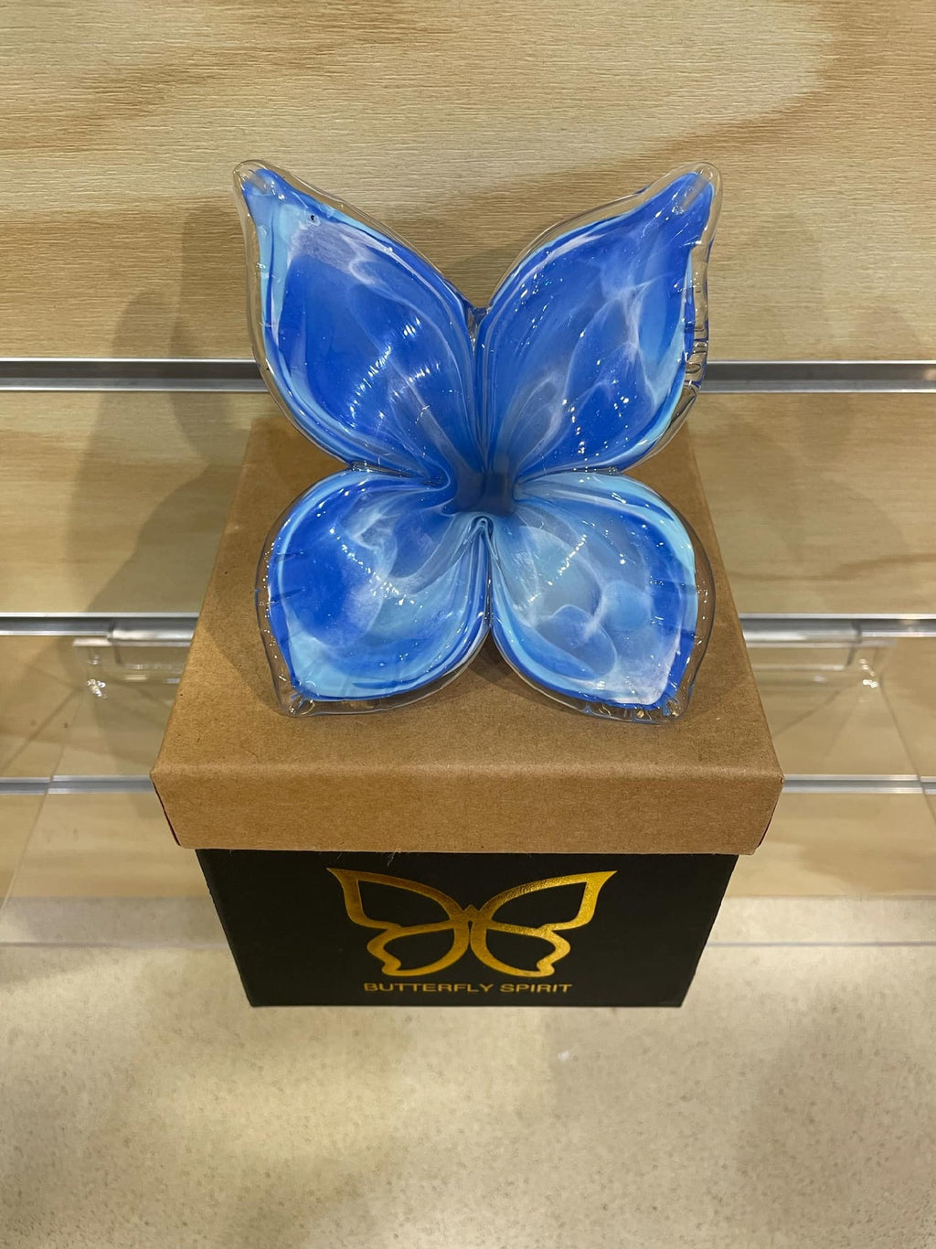 Glass Butterfly - Mixed Blue