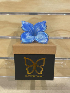 Glass Butterfly - Mixed Blue