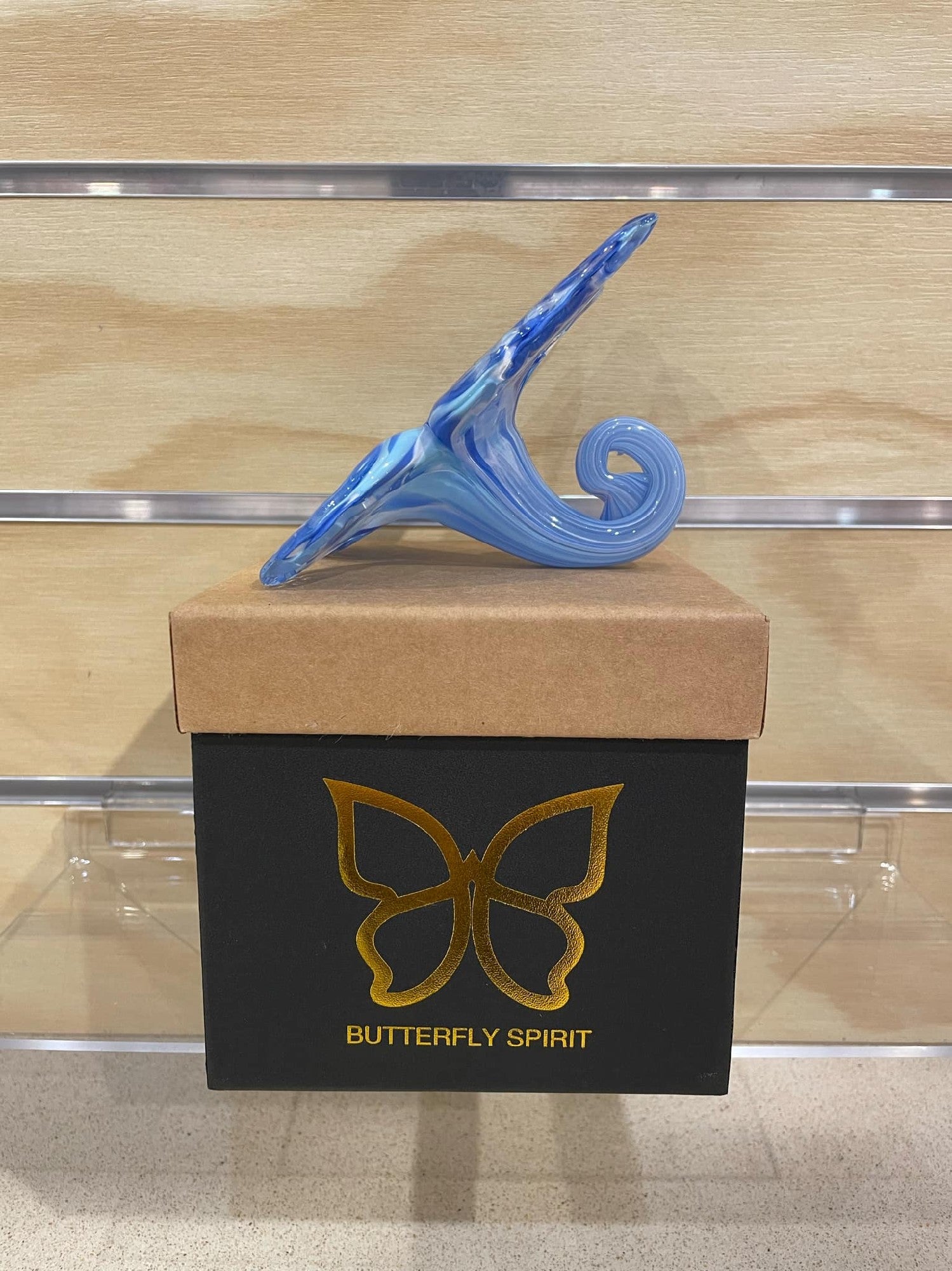 Glass Butterfly - Mixed Blue