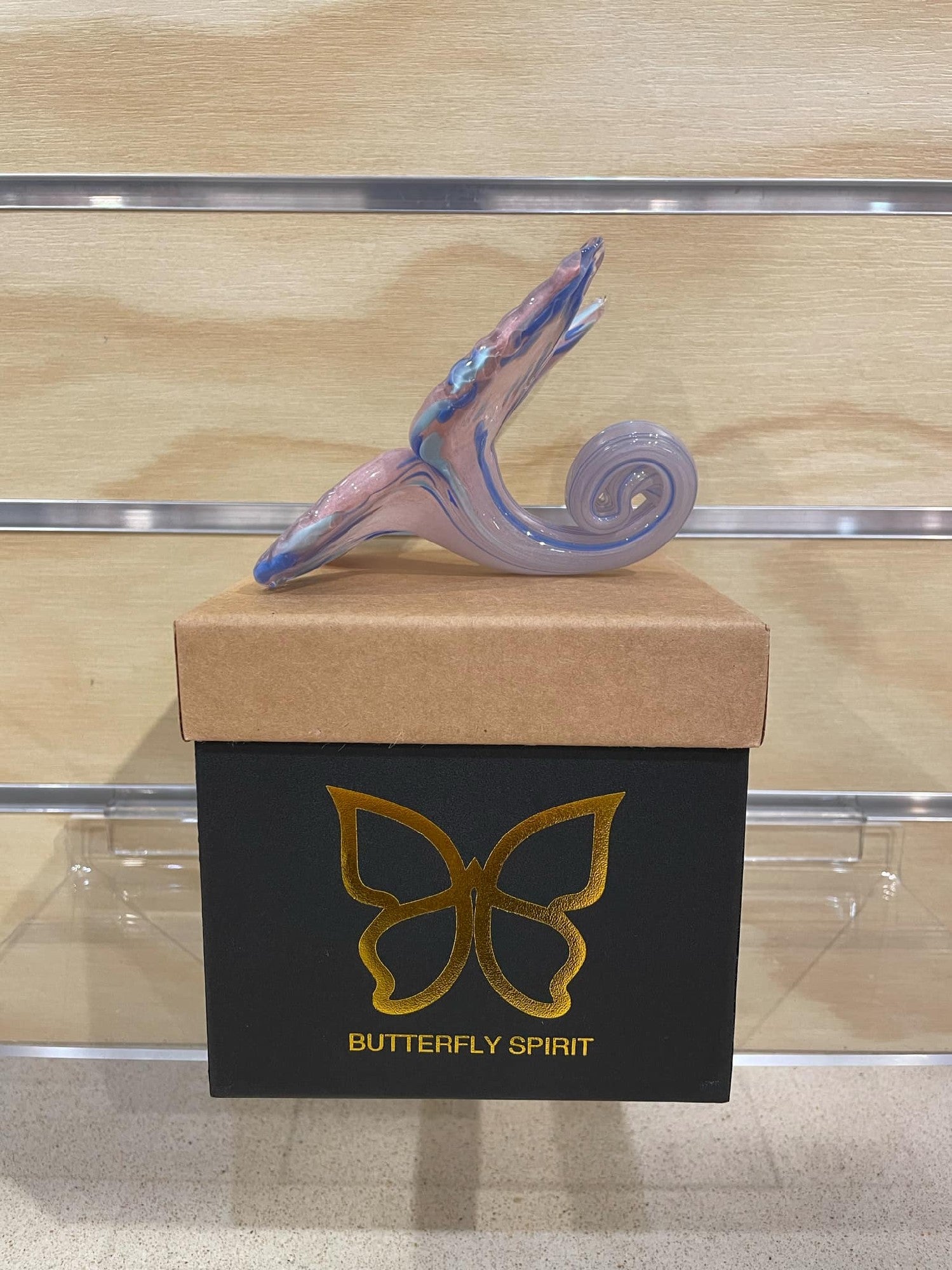 Glass Butterfly - Pink & Blue