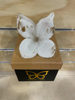 Load image into Gallery viewer, Glass Butterfly - White
