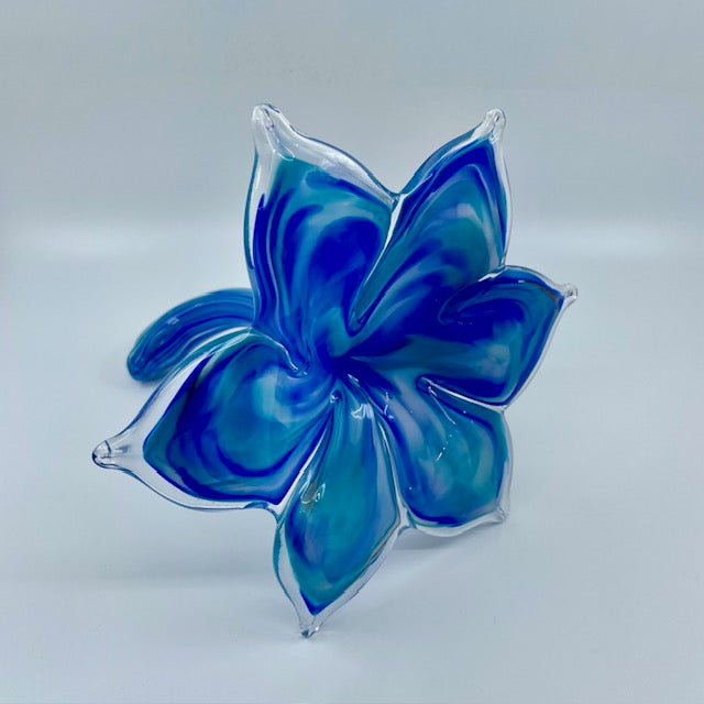 Large Glass Everlasting Flower - Turquoise