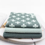 Load image into Gallery viewer, Ecovask Organic Cotton Mixed Dishcloths 3pk - Sea Foam Plus
