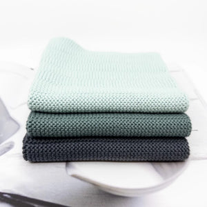 Ecovask Organic Cotton Dishcloth Heavy Duty 3pk - Frost