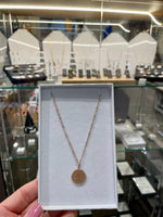 Load image into Gallery viewer, Petals Australia Rose Gold Ball Chain Brushed Coin Tree Necklace
