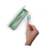 Load image into Gallery viewer, Wheat Straw Cutlery Set - Aqua
