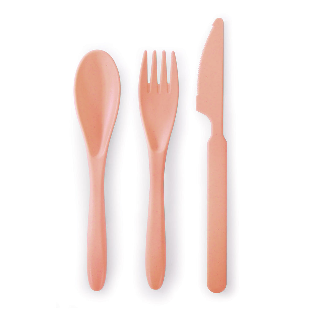 Wheat Straw Cutlery Set - Peach