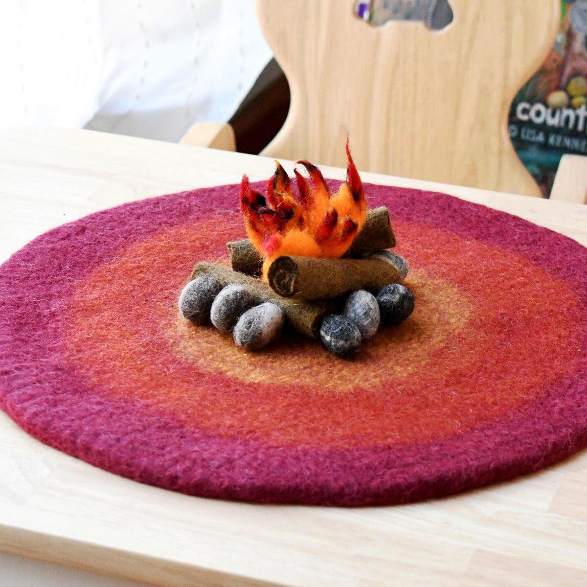 Tara Treasures Felt Play Mat Playscape - Campfire