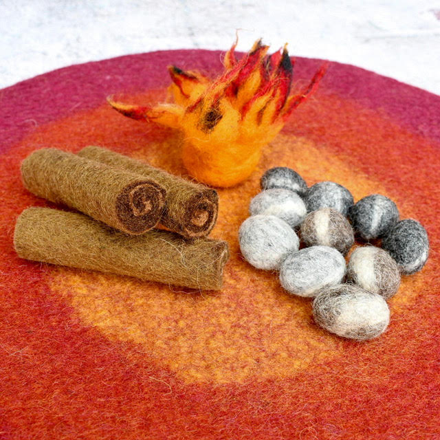 Tara Treasures Felt Play Mat Playscape - Campfire