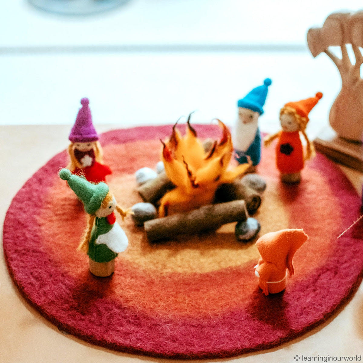 Tara Treasures Felt Play Mat Playscape - Campfire