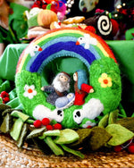 Load image into Gallery viewer, Tara Treasures Felt Christmas Rainbow Nativity Wreath
