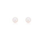 Load image into Gallery viewer, Linda Tahija Freshwater Pearl 4mm Stud Earrings - Gold 
