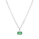 Load image into Gallery viewer, Linda Tahija Gemme Green Onyx Necklace - Sterling Silver
