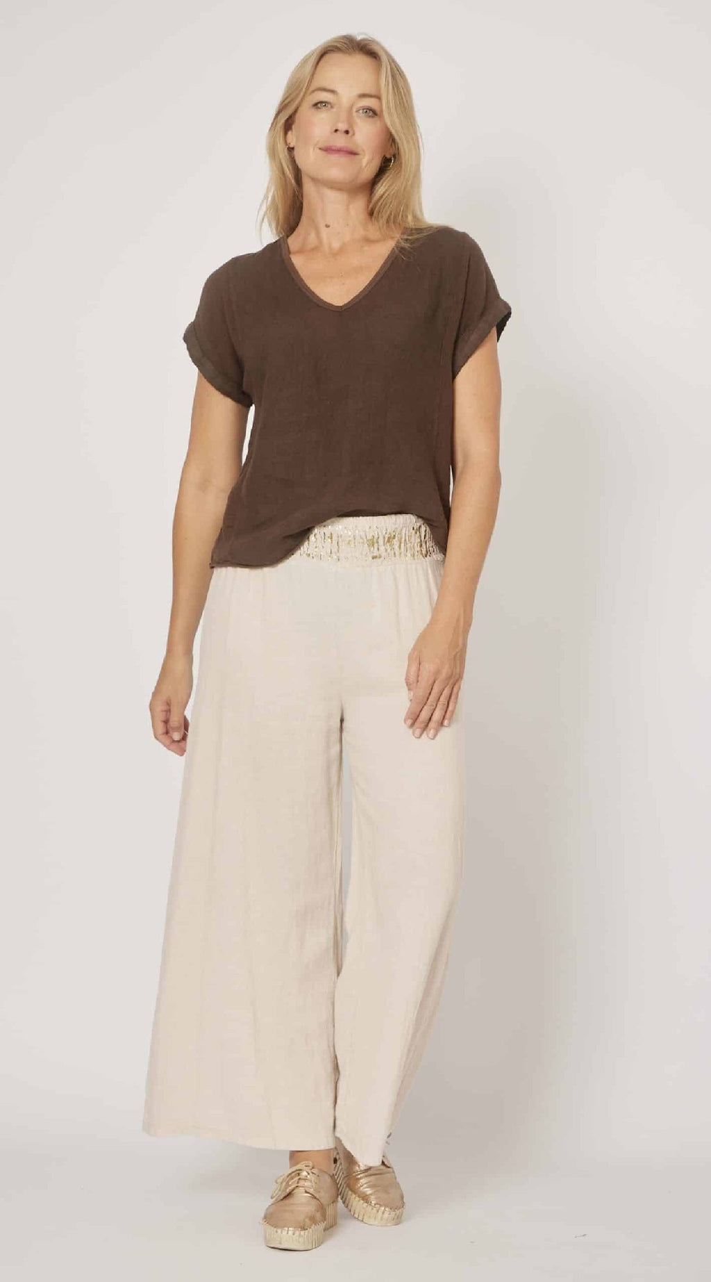 La Strada Collection V-Neck Top - Moro [SZ:S]