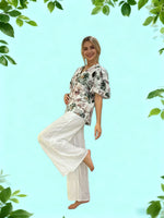 Load image into Gallery viewer, La Strada Collection Wide Leg Linen Pants - White [SZ:S]
