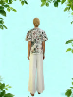 Load image into Gallery viewer, La Strada Collection Wide Leg Linen Pants - White [SZ:S]

