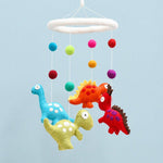 Load image into Gallery viewer, Tara Treasures Baby Nursery Felt Hanging Cot Mobile - Dinosaurs
