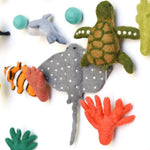 Load image into Gallery viewer, Tara Treasures Baby Nursery Felt Hanging Cot Mobile - Coral Reef 

