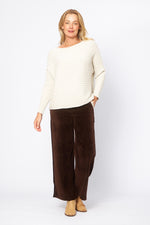 Load image into Gallery viewer, La Strada Collection Wave Pattern Knitted Jumper - Gesso [SZ:S/M]
