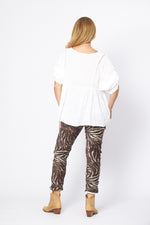 Load image into Gallery viewer, La Strada Collection Crushed Tape Pants - Animal Print [SZ:S]
