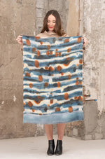 Load image into Gallery viewer, Yoko Fashion Scarf MD01 - Midori 92% Australian Merino Wool / 8% Silk
