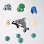 Load image into Gallery viewer, Tara Treasures Baby Nursery Felt Hanging Cot Mobile - Ocean Marine Mammals
