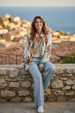 Load image into Gallery viewer, Amici Made In Italy Kara Silk Zip Bomber - Dolci Vita Jeans [SZ:O/S]
