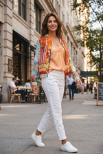 Load image into Gallery viewer, Amici Made In Italy Silk Blend Zip Bomber - Dolci Amalfi [SZ:S/M]
