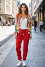 Load image into Gallery viewer, Amici Made In Italy Silk Blend Zip Bomber - Dolci Amalfi [SZ:S/M]
