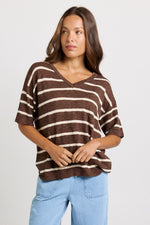 Load image into Gallery viewer, Betty Basics Aries V - Neck Sweater [CLR:CHOCOLATE BROWN SZ:8]
