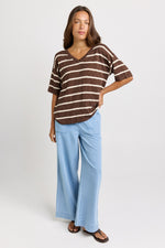 Load image into Gallery viewer, Betty Basics Aries V - Neck Sweater [CLR:CHOCOLATE BROWN SZ:8]
