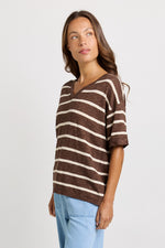 Load image into Gallery viewer, Betty Basics Aries V - Neck Sweater [CLR:CHOCOLATE BROWN SZ:8]
