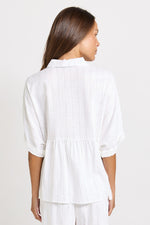 Load image into Gallery viewer, Betty Basics Ophelia Shirt [CLR:WHITE/BLACK STRIPE SZ:6]
