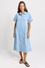Load image into Gallery viewer, Betty Basics Willow Denim Dress [CLR:MEDIUM WASH BLUE DENIM SZ:6]
