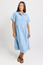 Load image into Gallery viewer, Betty Basics Willow Denim Dress [CLR:MEDIUM WASH BLUE DENIM SZ:6]
